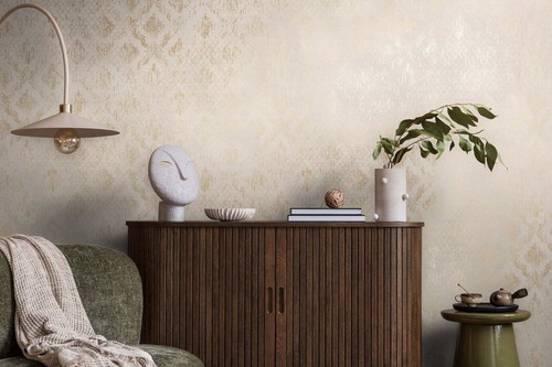 Vliestapete ornamente shabby - vliestapete,