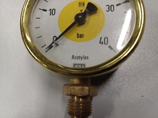 Wika Manometer | 0-40 bar | Acetylen | 1/4" | Ø 63 mm