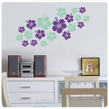 Hibiskus Hibiscus Hawaii Wandtattoo Wandsticker Blumen Blüten Aufkleber W646