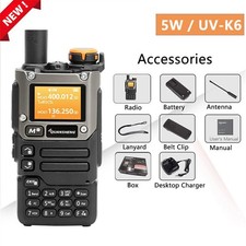 Für Quansheng UV-K6 K5 (8) Funkgerät Walkie Talkie Flugfunk FM Radio VHF UHF