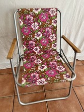 DDR Campingstuhl Blumenmuster