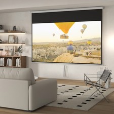 HOMCOM Beamer Leinwand 283 x 192 cm 120 Zoll 16:9 HD 4K Projektionsleinwand