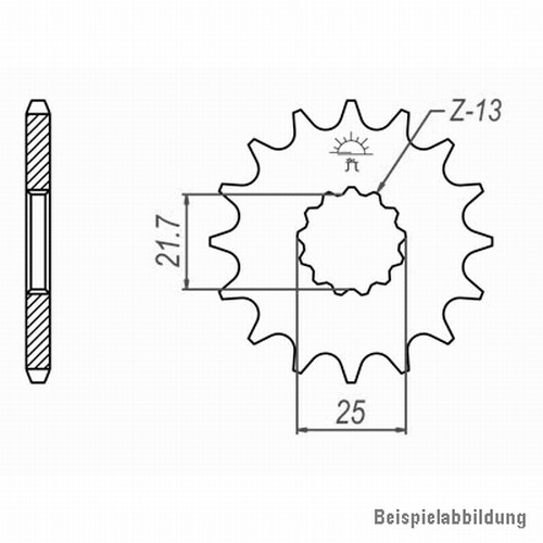 Ritzel vorne zähne yamaha - vorne, 13
