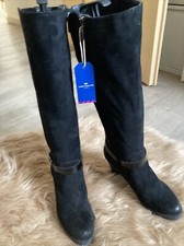 Neu Tom Tailer Plateaustiefel Nubuk Schwarz 38