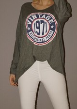 S1 Vintage Druck Pulli Weich