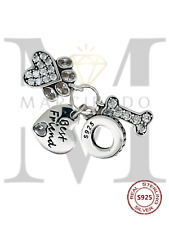 Charm Bead Hundepfote Knochen Best Friends Geschenk 925 Sterling Silber