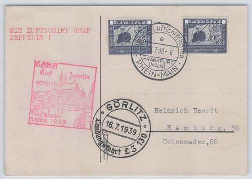 Reich zeppelin postkarte - d.,