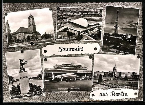 Berlin flughafen tempelhof - ak,