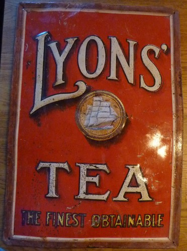 Blechschild lyons tea 49x34cm - blechschild,
