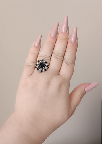 Großer 925 silber ring - 925, onyx