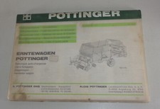 Betriebsanleitung + Teilekatalog Pöttinger Erntewagen / Ladewagen von 1975
