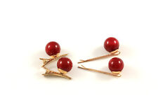 2x Haarklammer Haarnadel XL-Perle gold Haarschmuck Hochzeit Brautschmuck B302a