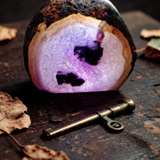 Achat-Geode-Teelichthalter