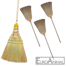 5 Stück / 10 Stück Reisstrohbesen 5-Naht Strohbesen Reisstroh Besen mit Stiel