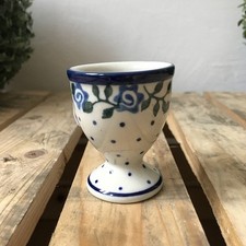 BOLESLAWIEC BUNZLAUER KERAMIK EIERBECHER 6 CM AUS POLEN NEU UNIKAT HANDBEMALT