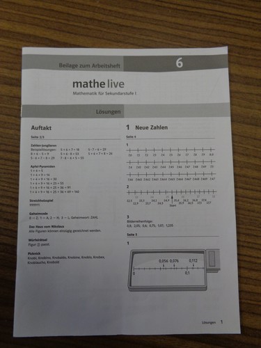 Mathe live beilage zum - live,