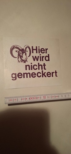 Hier wird nicht gemeckert - "",