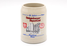 Bierkrug Keramik 10 Jahre Steigenberger Airporthotel Binding Bier Vintage H 12,5