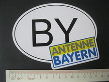 BY ANTENNE BAYERN Rundfunk Hörfunk Radio alter Aufkleber Sticker Reklame Werbung