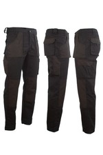 Arbeitshose Multifunktion Berufskleidung Hose Bundhose Workwear Schwarz M L XL