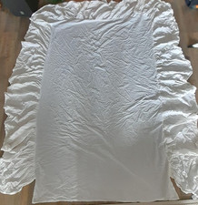 Shabby Bettlaken Tuch mit Rock, Bettvolant von H&M,  weiß, Gr 140 x 200 cm