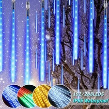 LED Lichterkette Lichterregen Meteorschauer Eiszapfen Außen Party Weihnachtsdeko