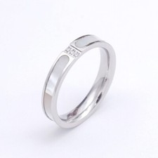 Edelstahl Ring mit Perlmutt &