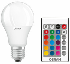 OSRAM LED Birne E27 RGBW + Fernbedienung  9W Dimmbar farbwechsel wie 60W