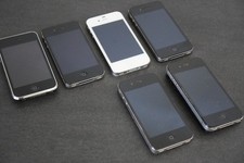 6x iPhone Sammlung Bundle Set 3GS 4 4S A1303 A1387 A1332 Handy Mobile Telefon