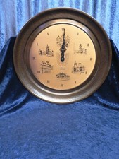 FRANKFURT MAIN 1979: WANDUHR, 45 cm, HEIMATSTUBE/KELLERBAR, KUPFER 7 FFM-Motive