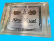 1970er Riesiges original König Pilsener Servier Tablett Resopal Groß weiß-silber