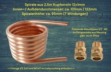 Spirale aus 2,5m Kupferrohr