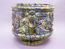 KERAMIKÜBERTOPF, WILHELM NILSSON, HÖGANÄS, SCHWEDEN UM 1900