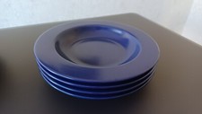 4 Wächtersbach Basics dunkelblau Suppenteller   22 cm - blau