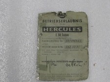 Betriebserlaubnis Hercules L