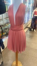 Süßes Sommer Wickelkleid Korallenrot/orange Zum Binden Kurzes Kleid Strandkleid