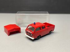 Volkswagen VW T3 Transporter Feuerwehr Doka Pritsche Doppelkabine Roco H0 1:87