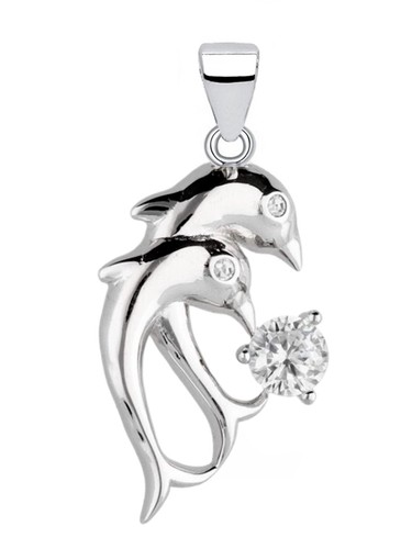 Kettenanhänger silber delfine - kettenanhänger,