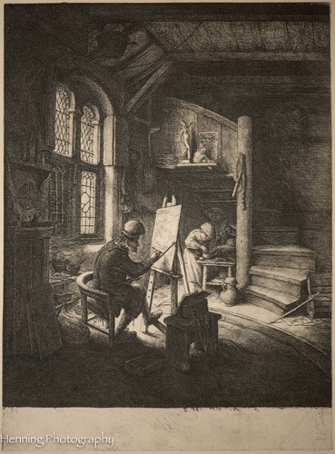Adriaen van ostade etching - ostade,