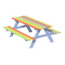 Kindersitzgarnitur Kindertisch Gartentisch Holztisch Outdoor 2 Bänke Imprägniert