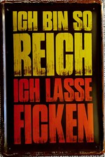 Blechschild, 20 x 30 cm, ich