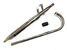 Chrom Auspuff Zigarre+Krümmer