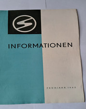 PROSPEKT TRABANT INFORMATIONEN FRÜHJAHR 1962