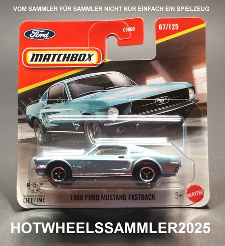 Matchbox 1968 ford mustang - "1968,