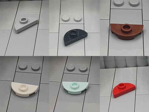 Lego rundplatte halb mit - halb,