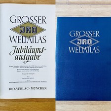 Schöner alter großer JRO Weltatlas, JUBILÄUMSAUSGABE 1954, Rarität, Sammlerstück