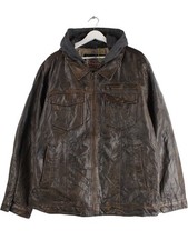Levi's 00s Sherpa Leder Jacke Braun XXL Herren