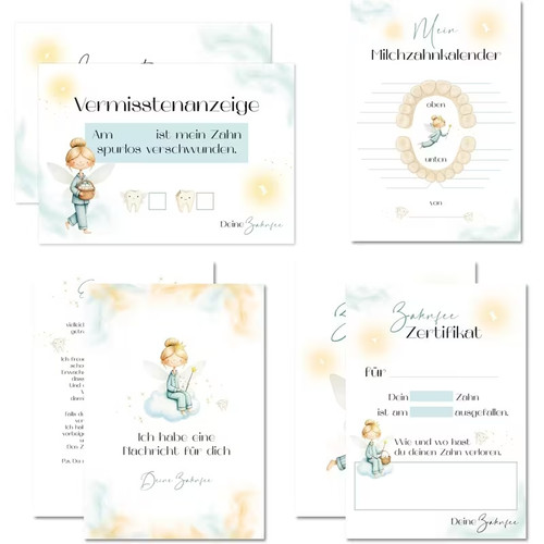 Zahnfee zertifikat set mit - zahnfee,
