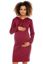 PeeKaBoo Umstandskleid Stillkleid Langarm Neu Umstandsmode Stillmode mit Kapuze