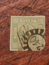 Bayern Nr 5 III, , 9 Kreuzer grün, gMr Nittenau+Federzug 